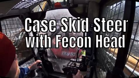 The fecon mulching head is. Case TV450 Skid Steer With Fecon Head (In Cab) - YouTube