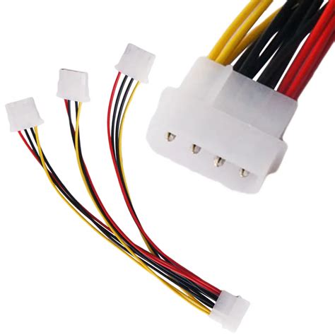 high quality 22cm 4pin ide power cables hy1578 4 pin 3 power ide to molex male splitter port