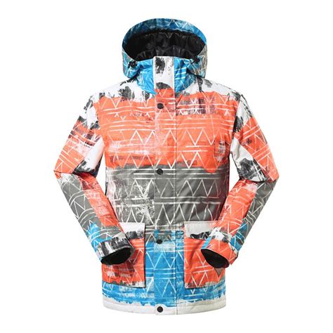 4 Sizes Waterproof Windproof Breathable Male Hooded Skiing Jacket
