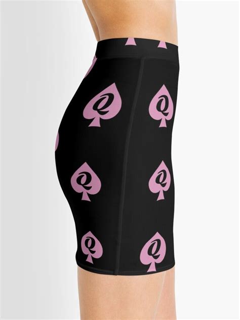 Queen Of Spades Pink And Black Mini Skirt By Qcult In 2022 Mini