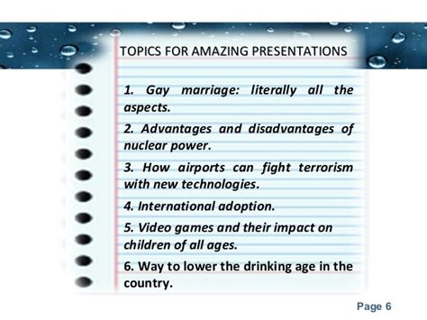 Presentation Topics For College Students