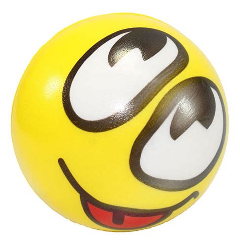12pcs Emoji Smile Smiley Face Bouncy Squeeze Foam Ball Pu Stress Relief Toy