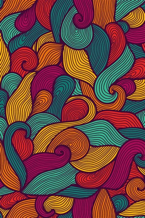 Colorful Wave Drawings Moovirt