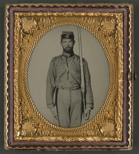 Unidentified Soldier In Confederate Uniform And Craigs Rifles Or 28th Virginia Infantry