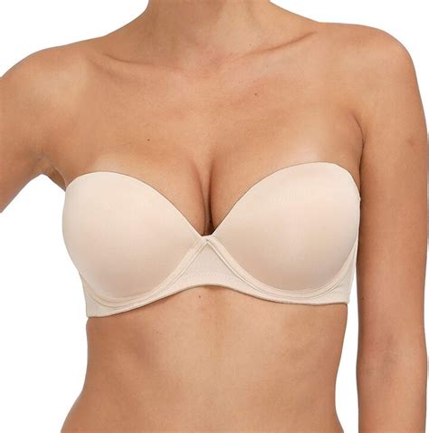 Vogues Secret Womens Strapless Convertible Push Up Bra Padded Clear Backless Bras For Women