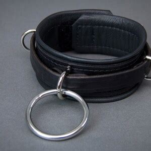 Premium Utility Leather Collar Bdsm Etsy