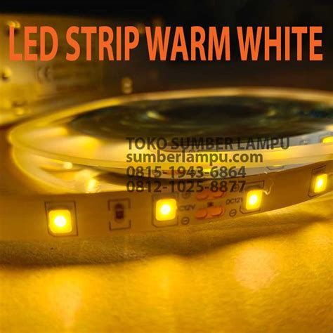 Jual LED STRIP Warm White 3000K 5050 12V 5M Sumberlampu Com