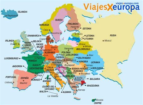 Mapa de europa, Mapa fisico de europa, Mapa politico de europa