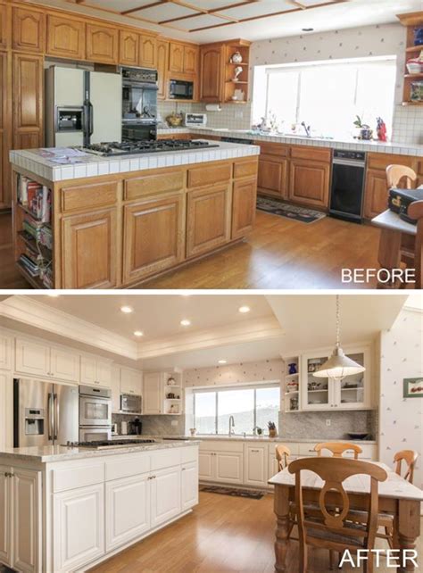 Kitchen Cabinet Refacing Before And After Kitchen Cabinets Kitchen