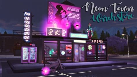 Neon Town Witch Store At Wiz Creations Sims 4 Updates