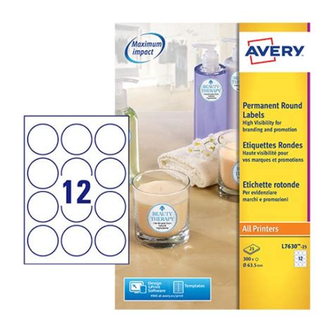 Round Product Labels L7630 25 Avery