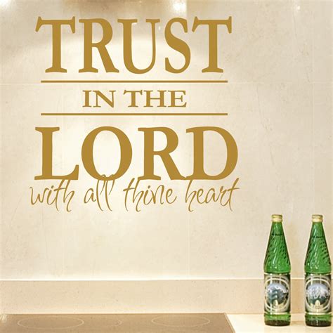Trust In The Lord Religious Quote Wall Sticker Decal World Of Wall