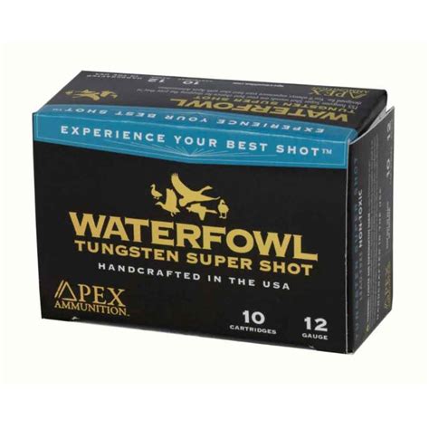 Apex 12 Gauge 3 1 Oz Waterfowl Tungsten Super Shot Shotgun Shells