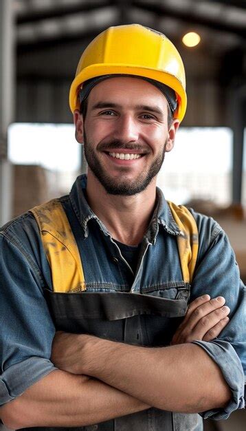 Premium Photo Engineer Wearing Hard Hat And Overalls