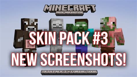 Minecraft Xbox 360 Skin Pack 3 First Screenshots Zombie Pigman Cow