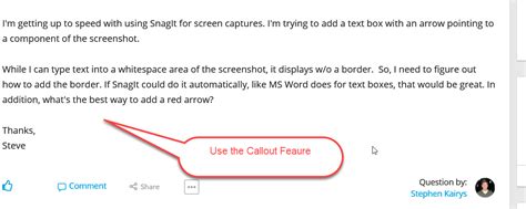 How can i either get to the header on the page the shape is on, or have another object that allows me to position a textbox on a specific page (i have. SnagIt - Add Text Box (with border) plus arrow Solutions ...
