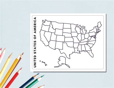 50 States Coloring Pages Usa Geography Usa Coloring Pages Etsy