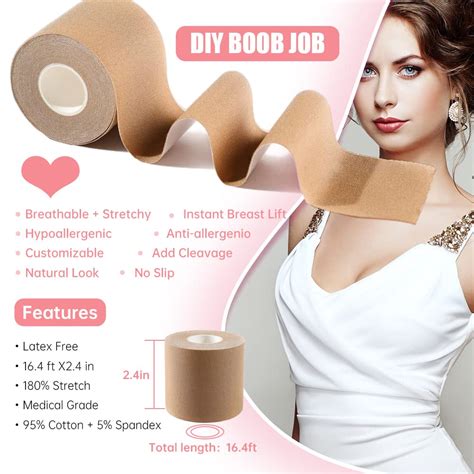 Boob Tape Breast Lift Tape Booby Tape For Breast Lift Self Adhesive Bra Tape Body Tape Chest