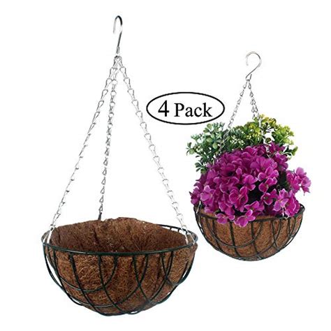 G Leaf Garden Hanging Planter Baskets With Coco Coir Liner10 Inch