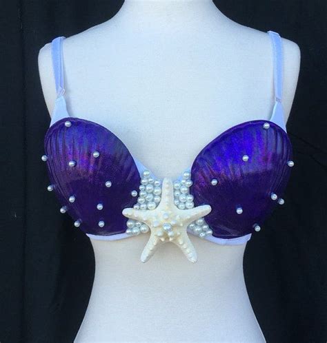 deep sea purple mermaid rave bra rave bra purple mermaid bra