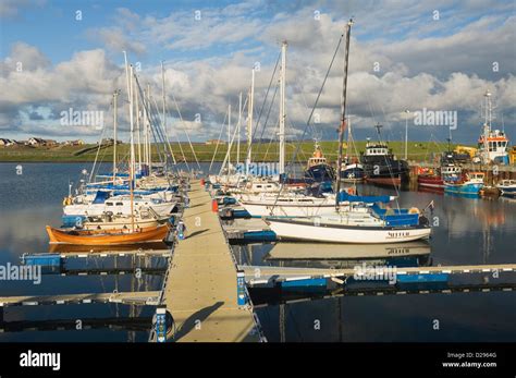 Marina With Yachts At Stromness Orkney Islands Scotland Stock Photo