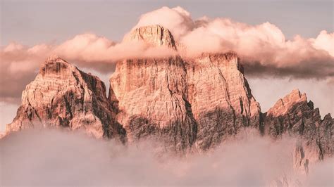 Mountain Clouds Dolomites Monte Pelmo Italy Picture Photo