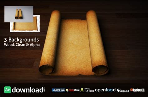 Free download after effects templates. OLD SCROLL / PARCHMENT (BLANK) - MOTION GRAPHICS ...