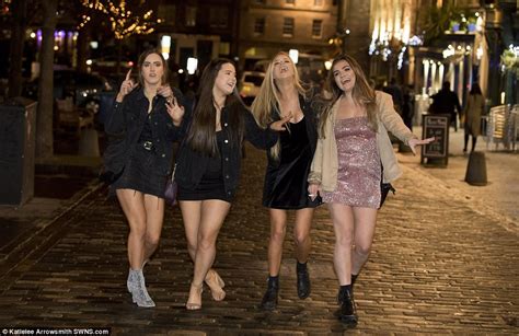 New Year Revellers Hit Streets In Best Party Outfits Daily Mail Online