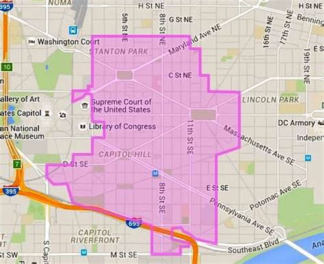 Onde Está Capitol Hill Ver Um Mapa Washington Dc