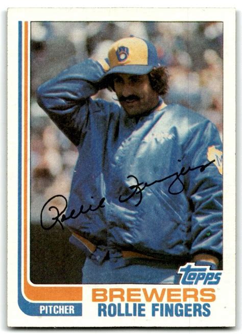 1982 Topps Rollie Fingers Milwaukee Brewers 585 Ebay