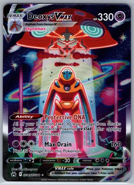 Nm Pokemon Crown Zenith Deoxys Vmax Galarian Gallery Gg45 Full Art