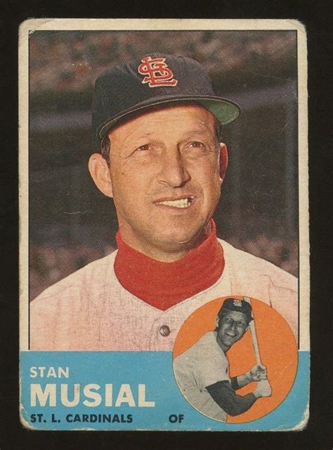1963 Topps 250 Stan Musial St Louis Cardinals Hof Baseball Cards