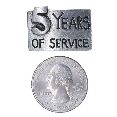 5 Years Of Service Lapel Pins Cc608 Employee And Volunteer Etsy