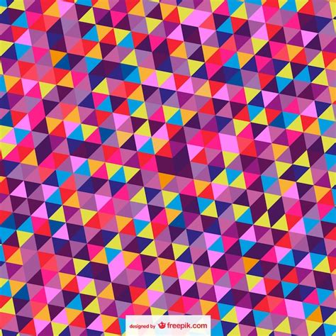 Patrón De Fondo Abstracto Con Triángulos De Colores Vector Gratis