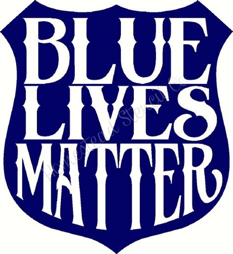 Blue Lives Matter Reusable Plastic Stencil Sign Stencil