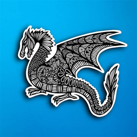 Dragon Sticker Waterproof Etsy