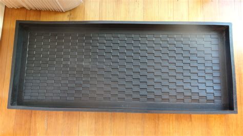 Heavy Duty Parquet Embossed Rubber Boot Tray - 34x16x2