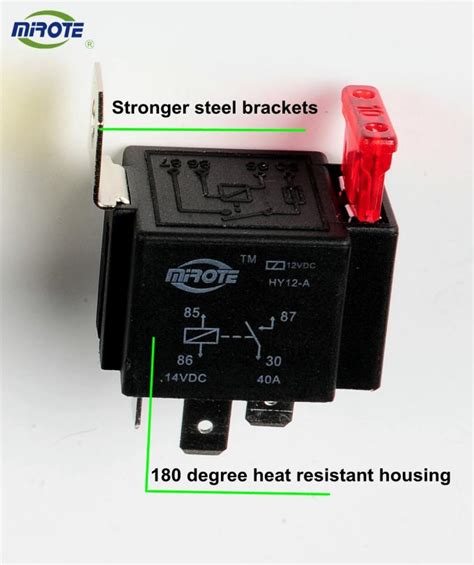 Heavy Duty 40 Amp Relay 4 Pin With Fuse And Socket Harness 30a Relay