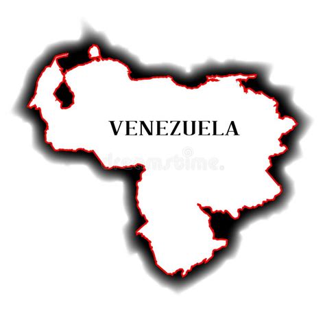 Venezuela Mapa Del Esquema Ilustración Del Vector Ilustración De