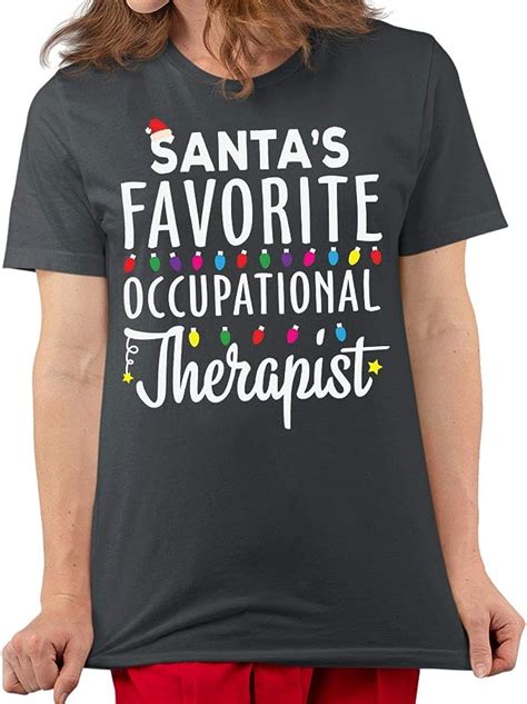 tititee santa s favorite occupational therapist shirt funny christmas t shirt for