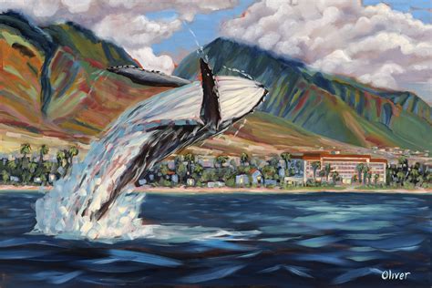 Whale Painting Fine Art Ronald Lee Oliver