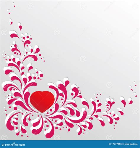 Heart And Scrolls Stock Vector Illustration Of Decoration 17777253