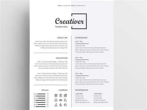 Resume/Cv Template | Cv template, Cv template word, Resume template examples