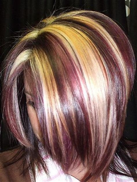 If you choose a dye that compliments your complexion, dye your hair correctly, and care for it properly afterwards, it's just a matter of time before my hair was dyed black and i had blonde highlights. Blonde Streaks with Red Lowlights - My New Hair