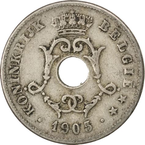 29391 Belgium 10 Centimes 1905 Km 53 Vf20 25 Copper Nickel