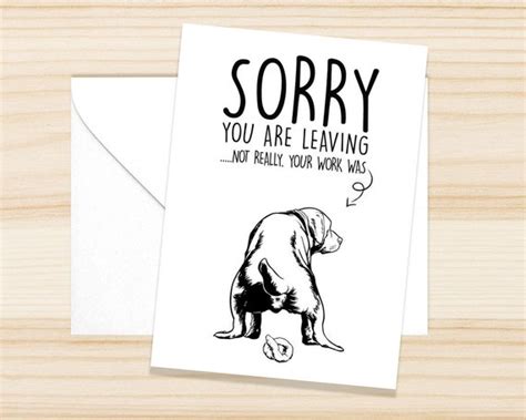 Funny Leaving Card Rude Leaving Card Dog Leaving Card Etsy Uk