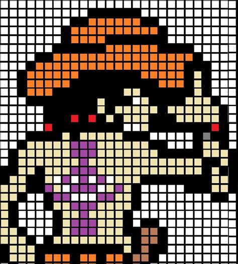 One Piece Portgas Ace Pixel Art Pixel Art Grid Anime Pixel Art Images