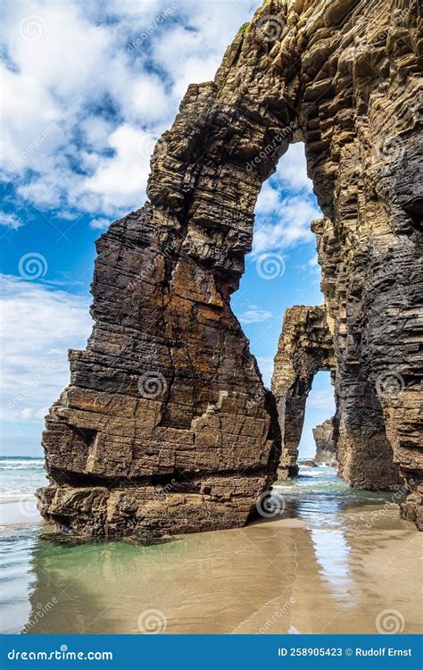 Natural Rock Arches Cathedrals Beach Playa De Las Catedrales At