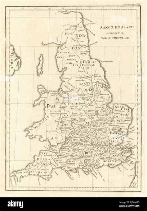 Saxon England According To The Saxon Chronicle By John Cary 1806 Old