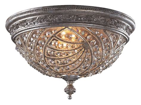 Builders will install these as default lights unless otherwise. Elk Lighting 6232/4 Crystal Renaissance Flush Mount ...